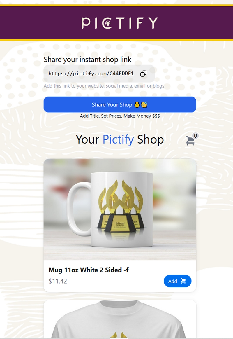 Pictify Instant Catalog - 16 Products in 16 seconds