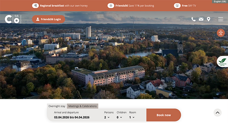Website Relaunch c/o56 Hotel Chemnitz image