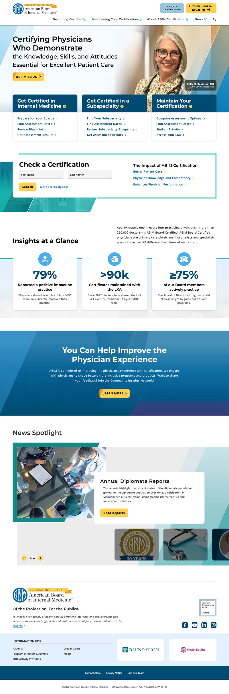 American Board of Internal Medicine Website Redesign image