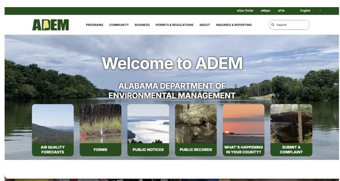 Alabama Department of Environmental Management image