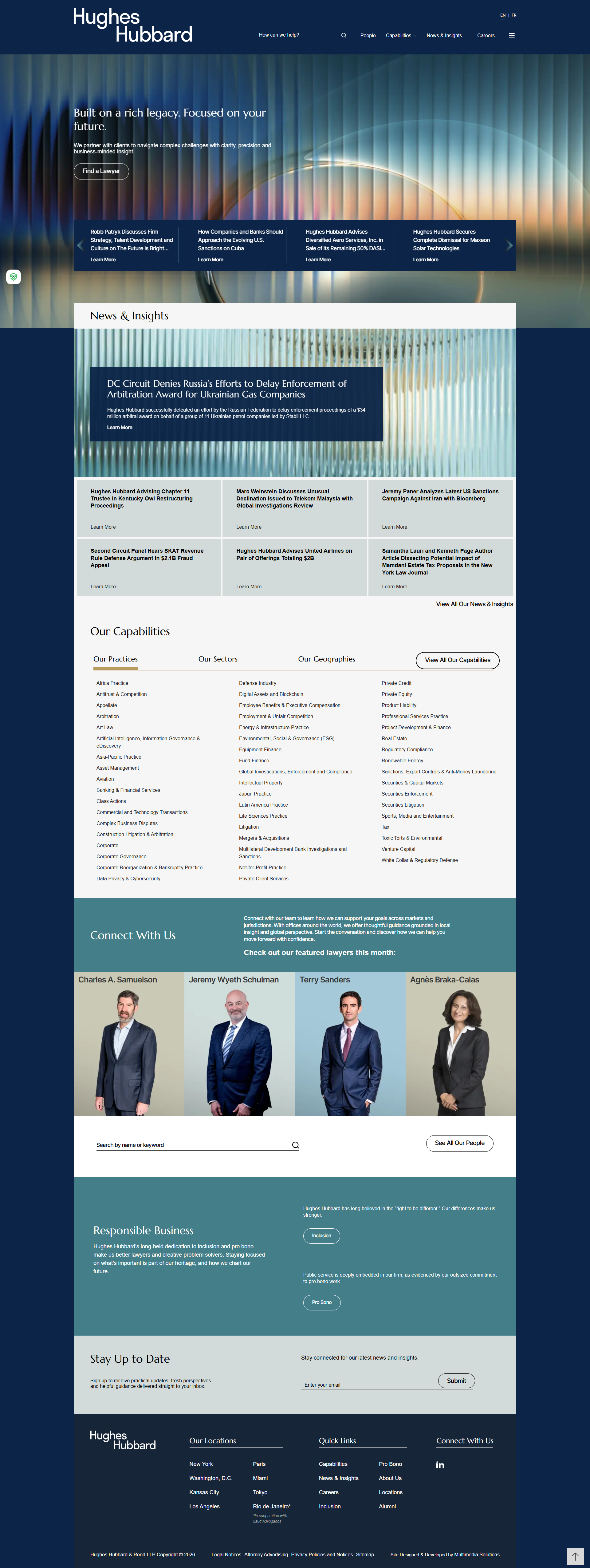 Hughes Hubbard + Multimedia Solutions - Website Redesign image