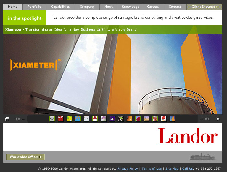 Landor Associates - Corporate Web Site image