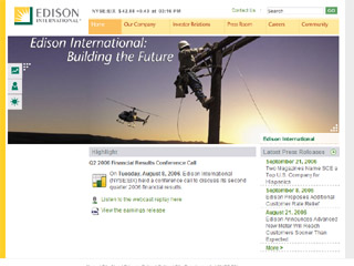 Edison International Website image