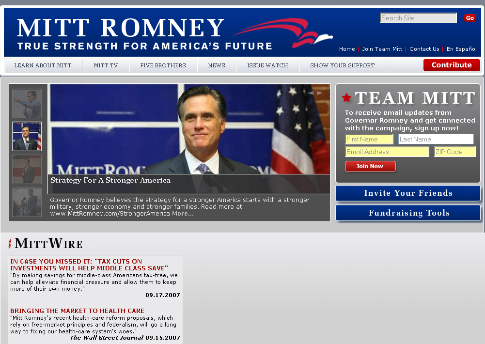 Mitt Romney for President image