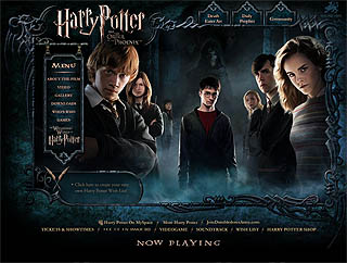 Harry Potter and the Order of the Phoenix website image