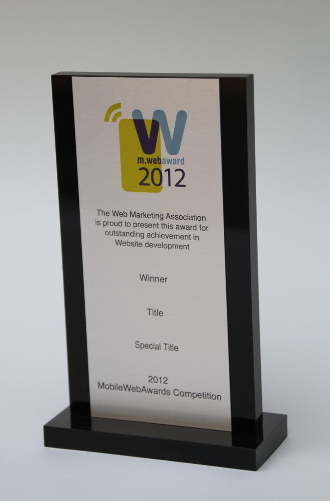 MobileWebAward Lucite Trophy